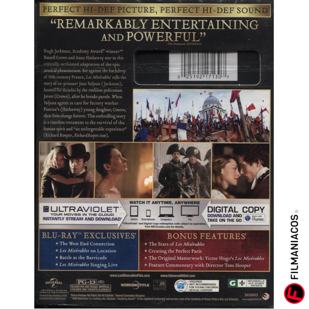 Les Misérables (2012) [Blu-ray + DVD] >>USADO<<