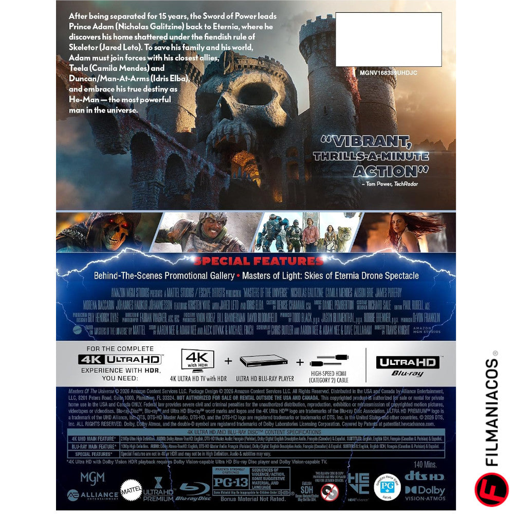 PRE-VENTA: Masters of the Universe (2026) (Steelbook) [4K Ultra HD + Blu-ray]