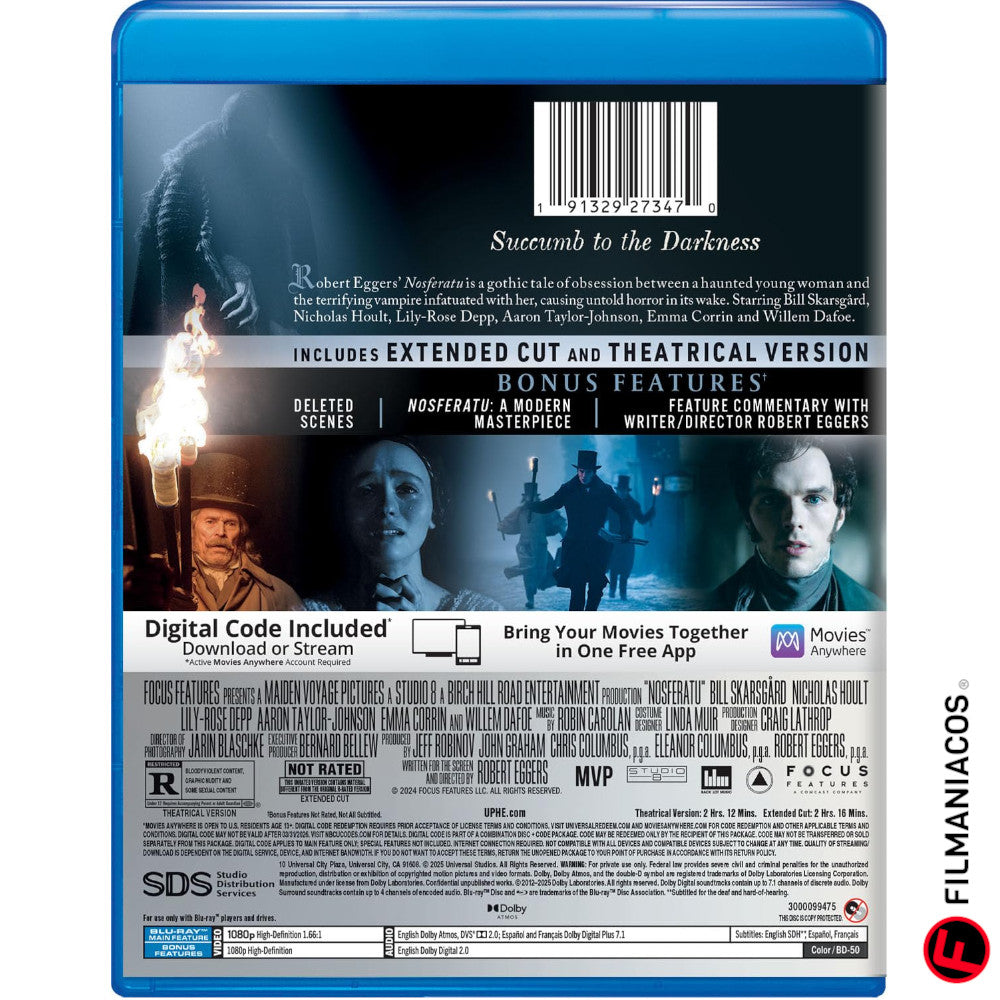 PEDIDO: Nosferatu: Extended Cut (2024) [Blu-ray]