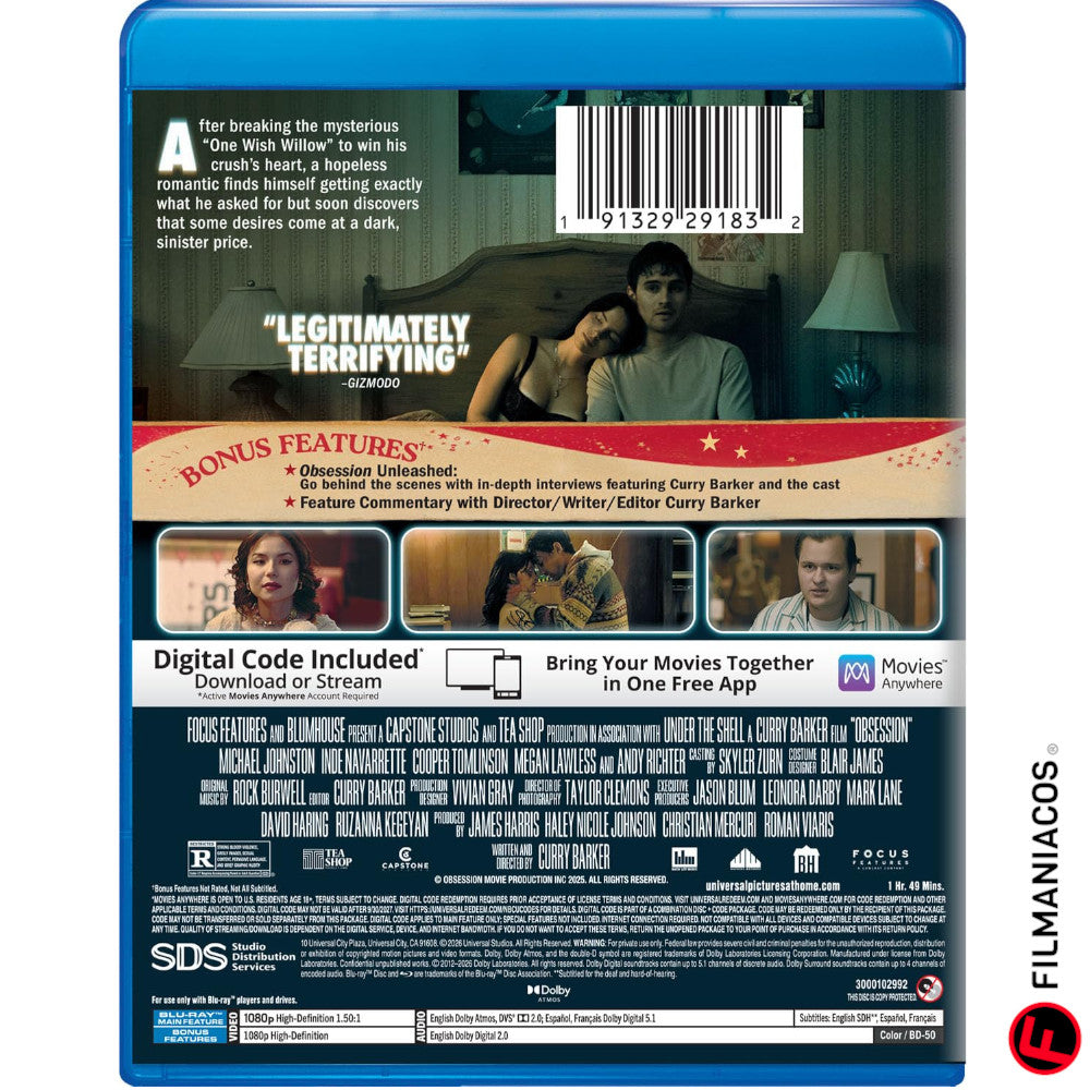 PRE-VENTA: Obsession (2025) [Blu-ray]