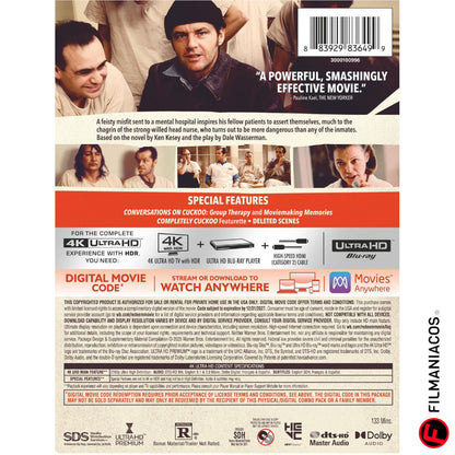 PRE-VENTA: One Flew Over the Cuckoo's Nest (1975) (50th Anniversary Steelbook) [4K Ultra HD]