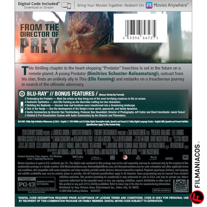 PRE-VENTA: Predator: Badlands (2025) [Blu-ray]