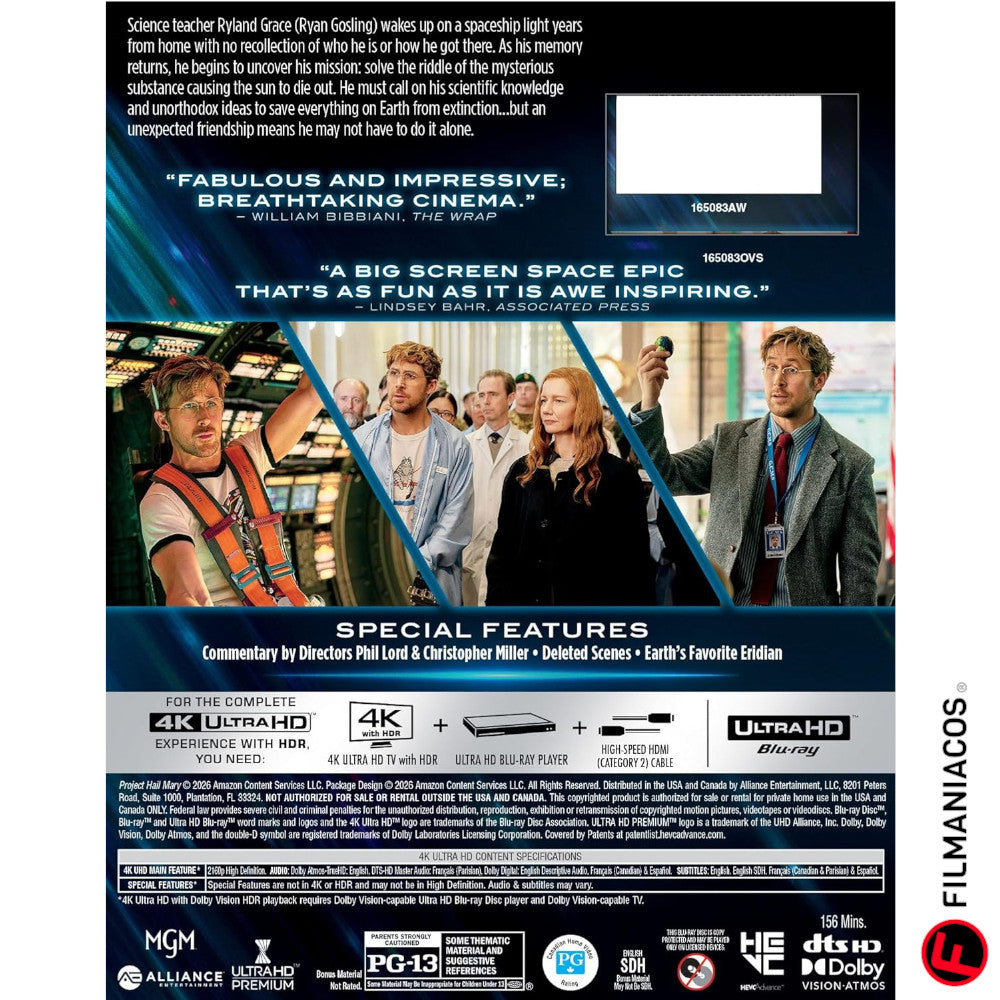 PRE-VENTA: Project Hail Mary (2026) [4K Ultra HD]