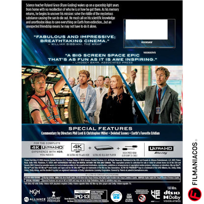PRE-VENTA: Project Hail Mary (2026) [4K Ultra HD]