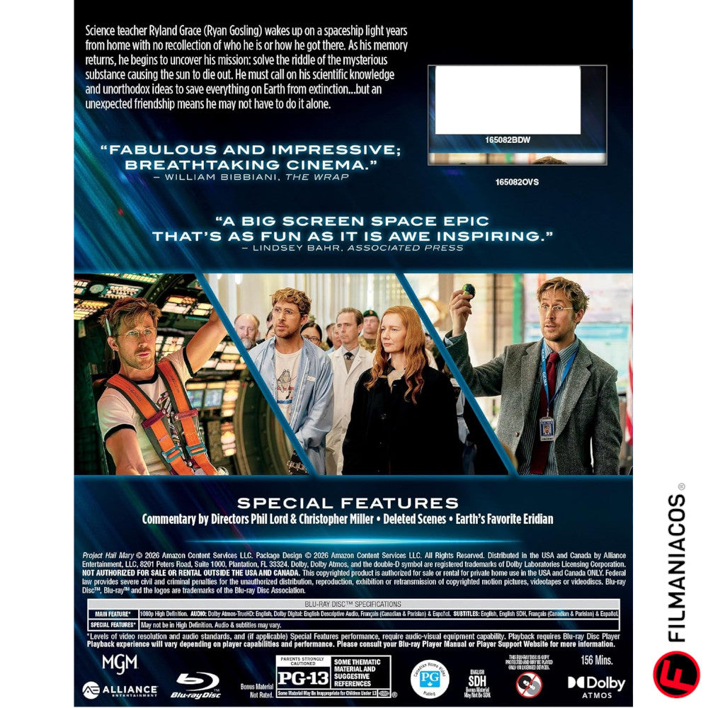 PRE-VENTA: Project Hail Mary (2026) [Blu-ray]
