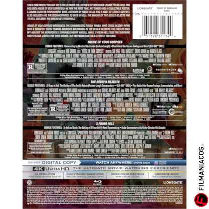 PRE-VENTA: Rob Zombie's Firefly Trilogy (2003-2019) (Gift-Set) [4K Ultra HD + Blu-ray]