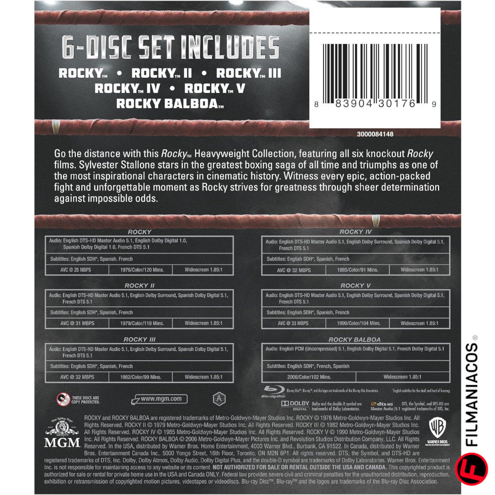 Rocky: Heavyweight Collection (1976-2006) (40th Anniversary Edition) [Blu-ray]