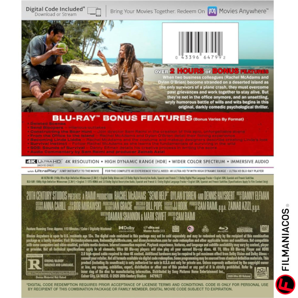 PRE-VENTA: Send Help (2026) [4K Ultra HD + Blu-ray]