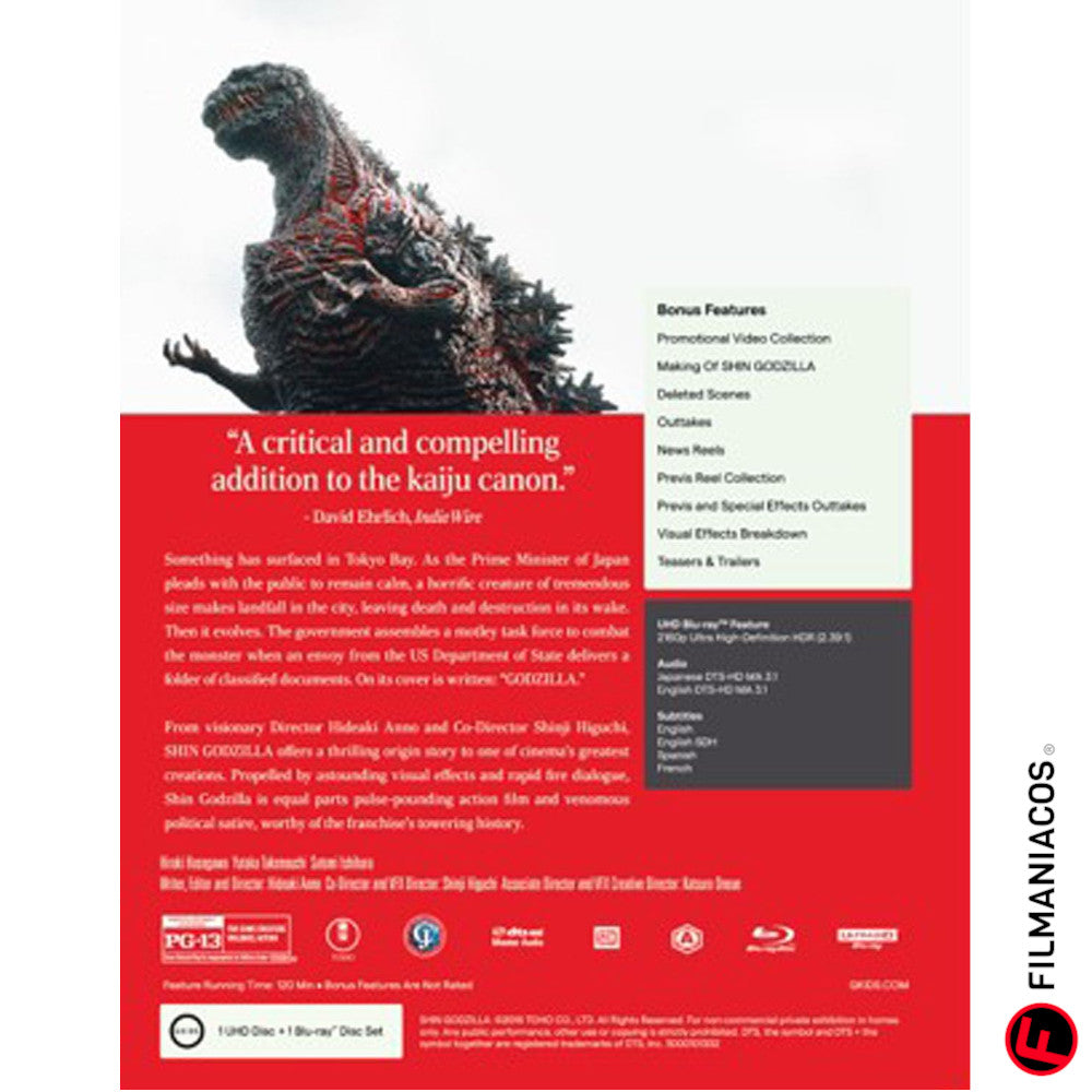 PRE-VENTA: Shin Godzilla (2016) [4K Ultra HD + Blu-ray]