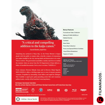 PRE-VENTA: Shin Godzilla (2016) [4K Ultra HD + Blu-ray]