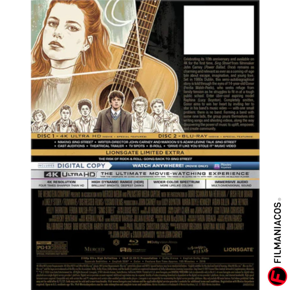 PRE-VENTA: Sing Street (2016) (10th Anniversary Gift-Set) [4K Ultra HD + Blu-ray]