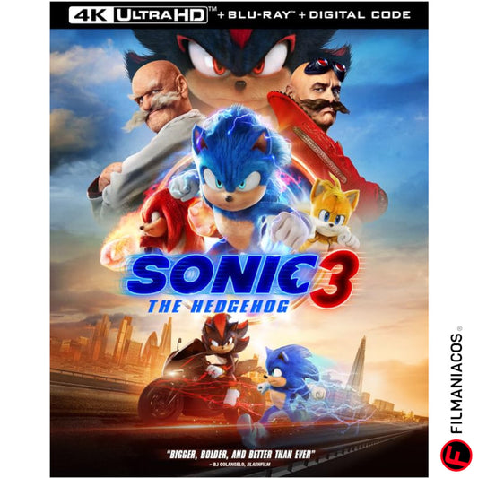 PRE-VENTA: Sonic the Hedgehog 3 (2024) [4K Ultra HD + Blu-ray]