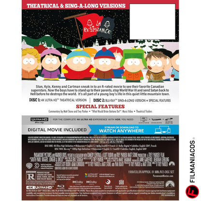 PRE-VENTA: South Park: Bigger, Longer & Uncut (1999) (Steelbook) [4K Ultra HD + Blu-ray]
