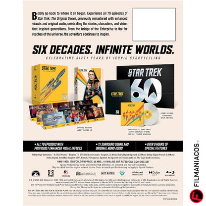 PRE-VENTA: Star Trek: The Complete Original Series (60th Anniversary Gift-Set) (1966-1969) [Blu-ray + LP]