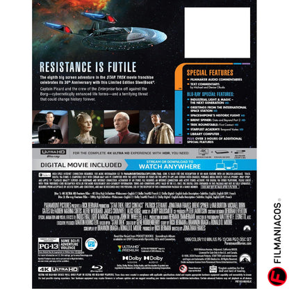 PRE-VENTA: Star Trek: First Contact (1996) (30th Anniversary Steelbook) [4K Ultra HD + Blu-ray]