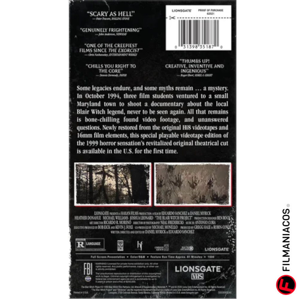 PRE-VENTA: The Blair Witch Project (1999) (Be Kind, Rewind Edition) [VHS]