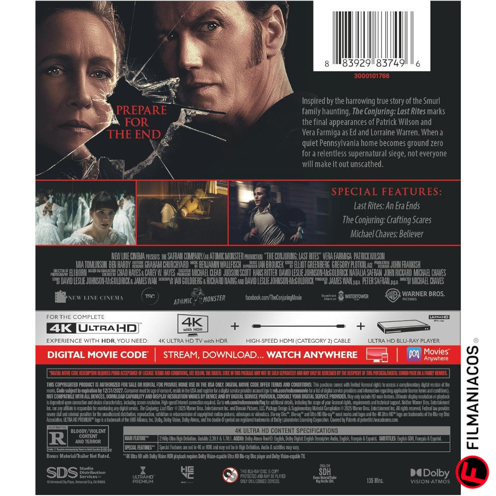 PRE-VENTA: The Conjuring: Last Rites (2025) [4K Ultra HD]