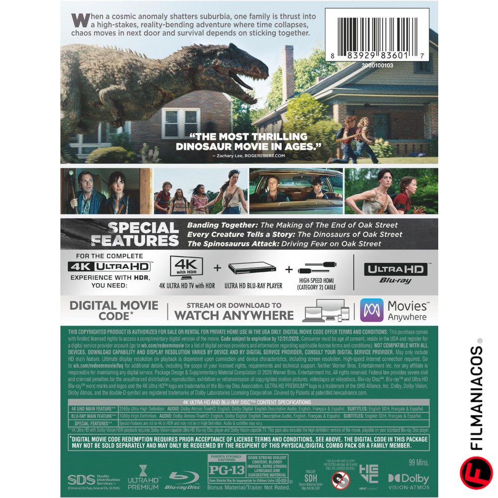 PRE-VENTA: The End of Oak Street (2026) (Steelbook) [4K Ultra HD + Blu-ray]