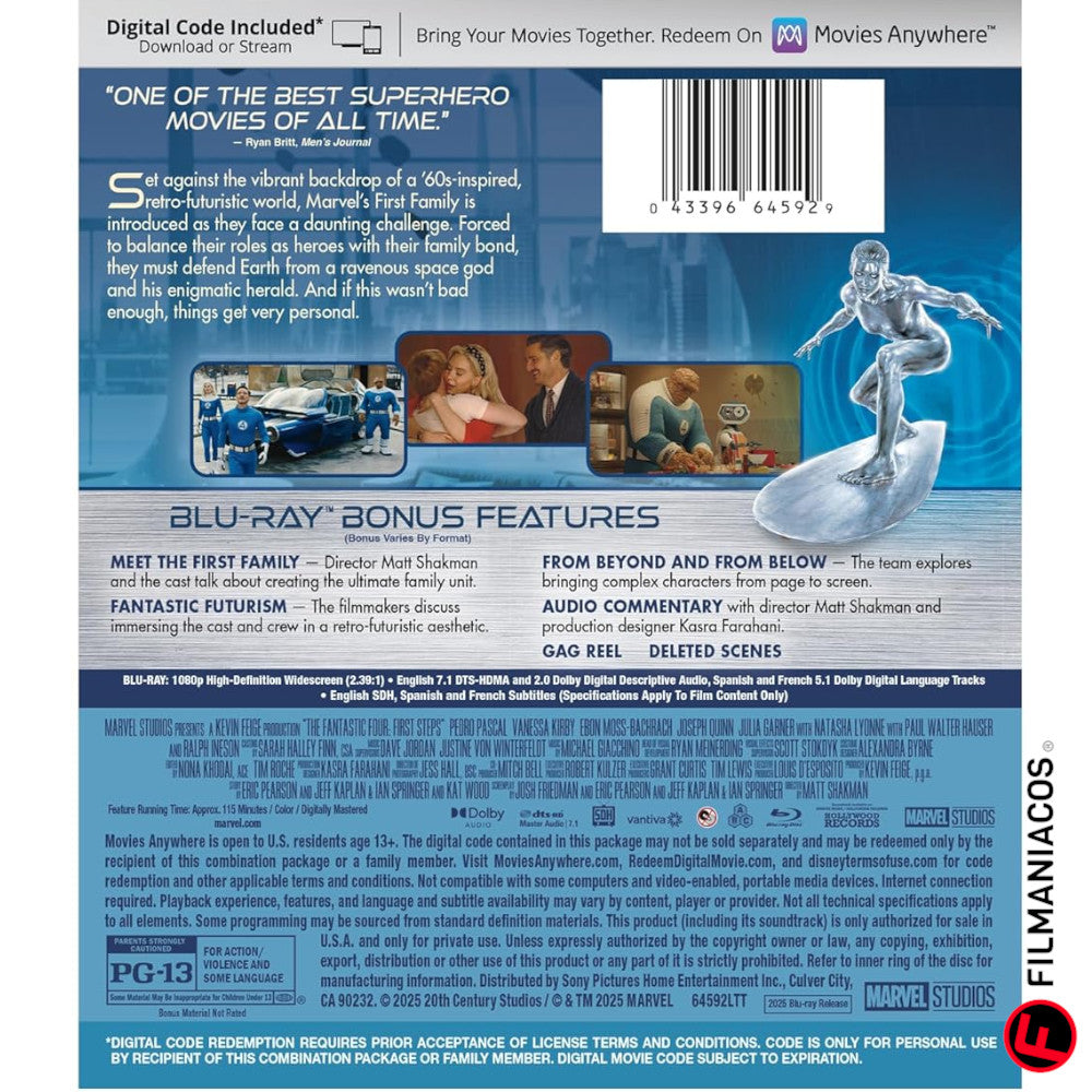 PRE-VENTA: The Fantastic Four: First Steps (2025) [Blu-ray]