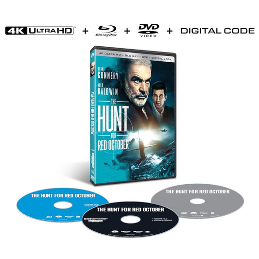 PRE-VENTA: The Hunt for Red October (1990) (Empaque de DVD) [4K Ultra HD + Blu-ray + DVD]