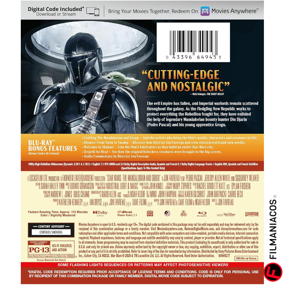 PRE-VENTA: Star Wars: The Mandalorian and Grogu (2026) [Blu-ray]