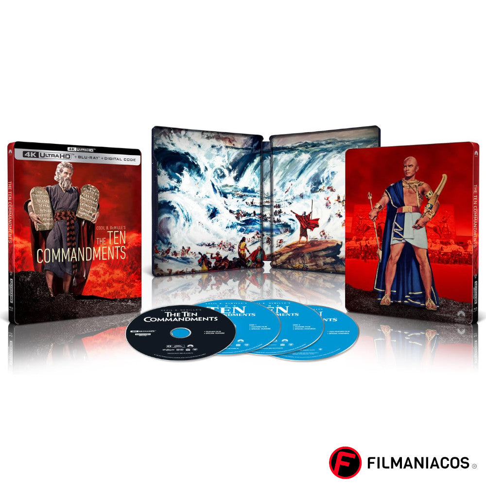 PRE-VENTA: The Ten Commandments (1956) (65th Anniversary Steelbook) [4K Ultra HD + Blu-ray]