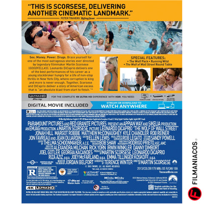 PRE-VENTA: The Wolf of Wall Street (2013) (Steelbook) [4K Ultra HD]