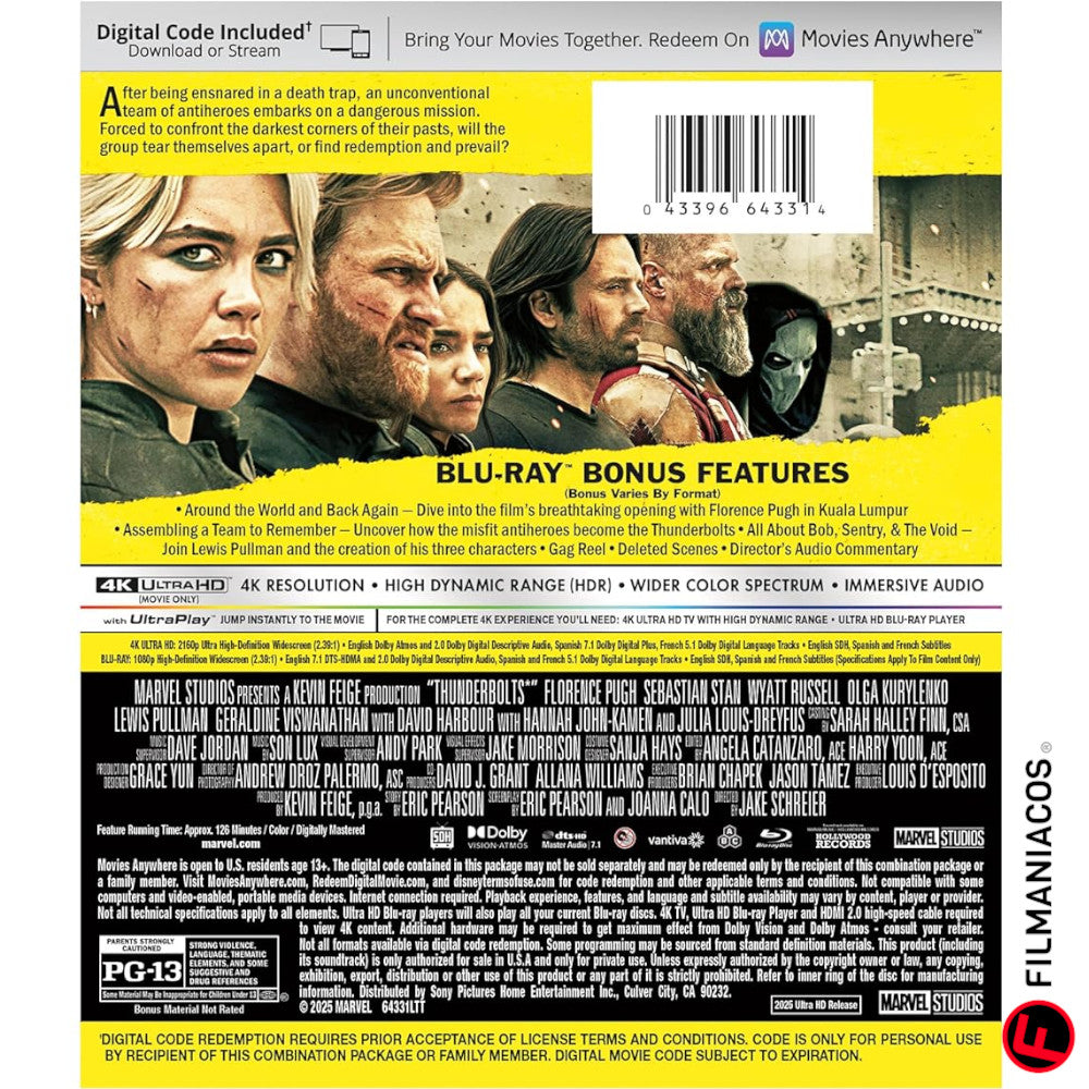 PRE-VENTA: Thunderbolts (The New Avengers) (2025) [4K Ultra HD]