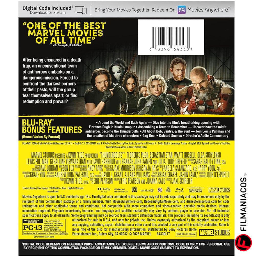 PRE-VENTA: Thunderbolts (The New Avengers) (2025) [Blu-ray]