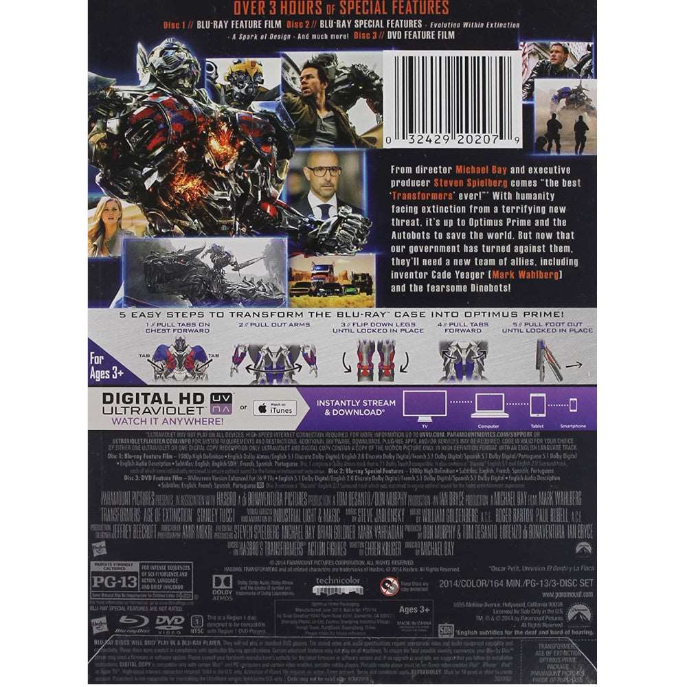 Transformers: Age of Extinction (Optimus Prime Case) (2014) [Blu-ray + DVD] >>USADO<<