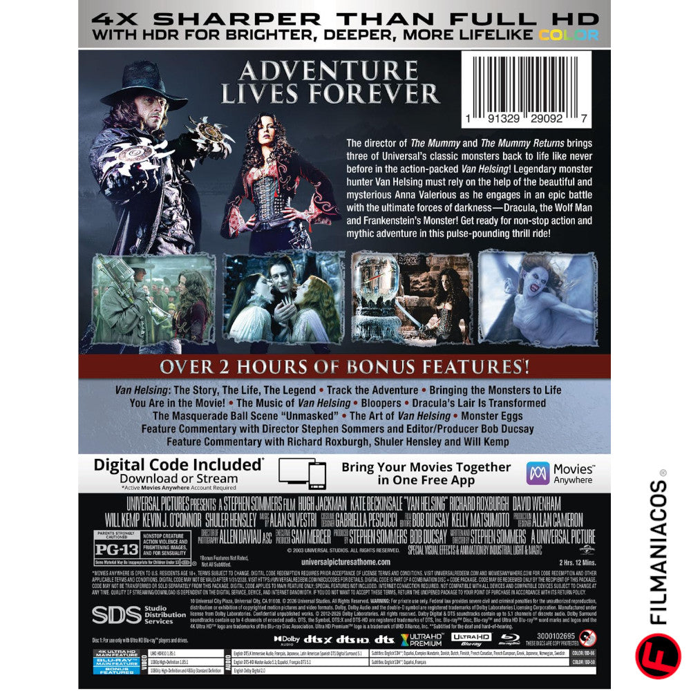 PRE-VENTA: Van Helsing (2004) (Steelbook) [4K Ultra HD + Blu-ray]