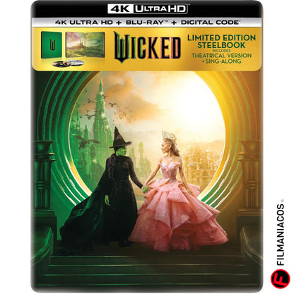 PRE-VENTA: Wicked (2024) (Steelbook) [4K Ultra HD + Blu-ray]